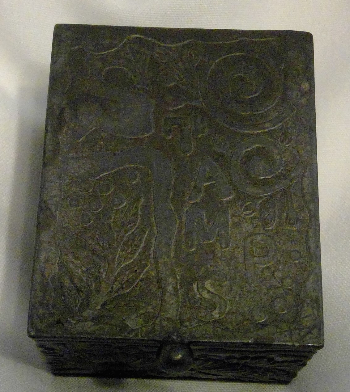 Antique Art Nouveau silver plate Simpson Hall Miller & Co. stamp box
