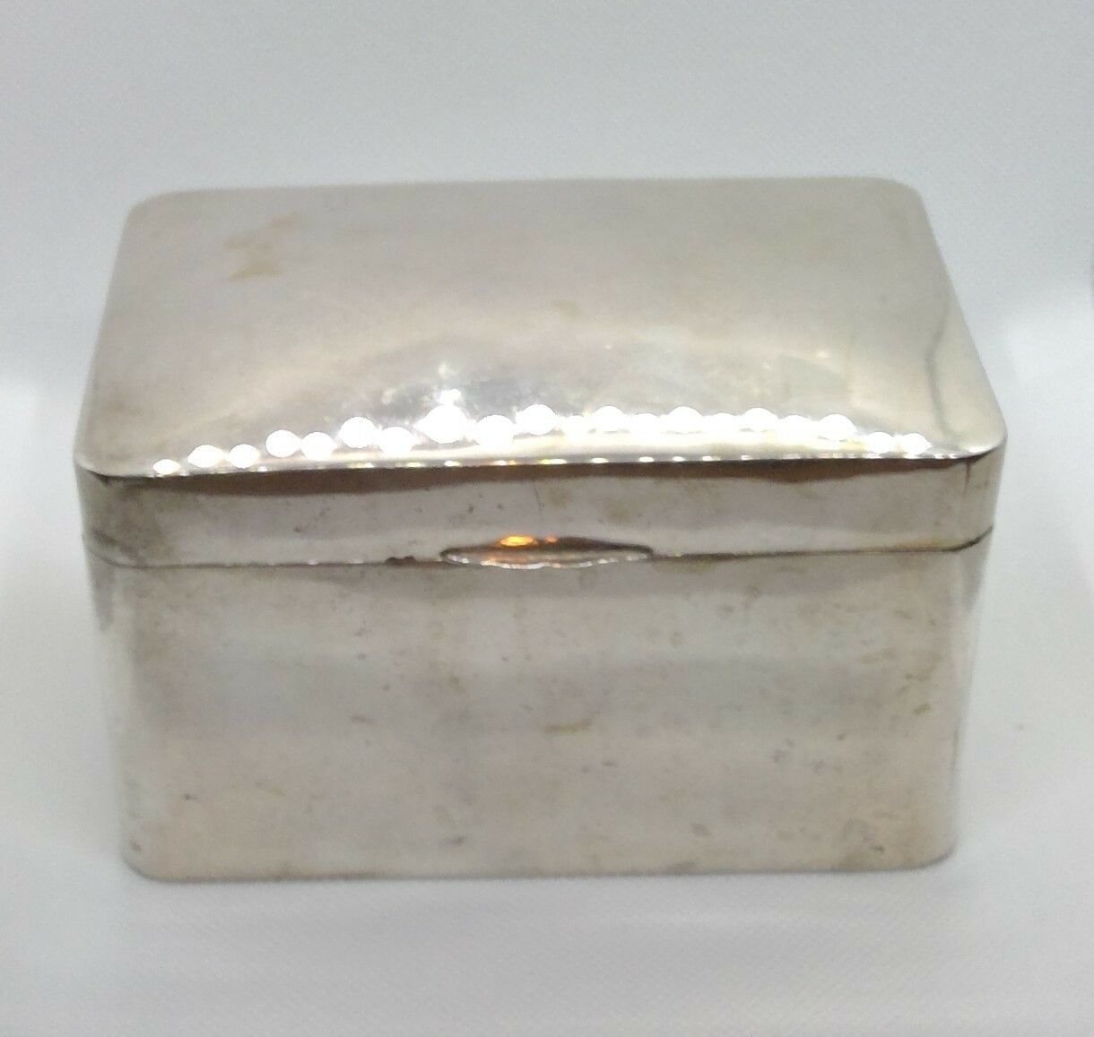 Art Deco Silver Box stamped Hestermann u. Ernst 800 Moon & Crown German Hallmark