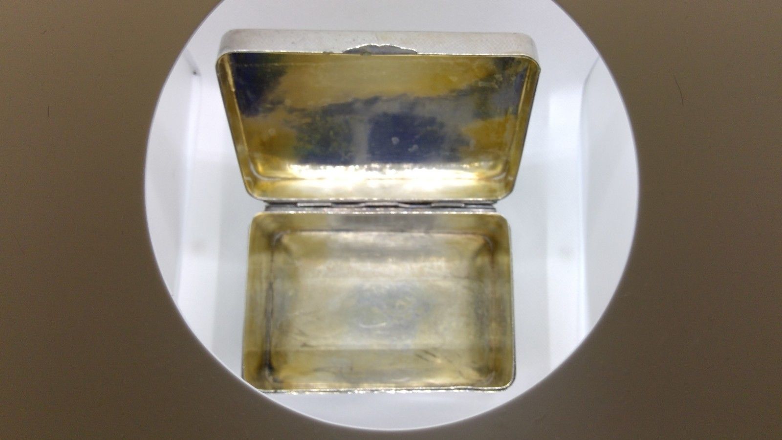 Art Deco Silver Box stamped Hestermann u. Ernst 800 Moon & Crown German Hallmark