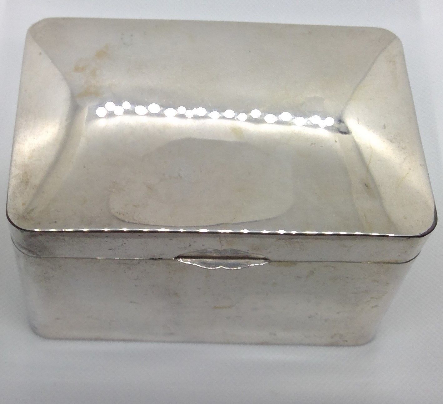 Art Deco Silver Box stamped Hestermann u. Ernst 800 Moon & Crown German Hallmark