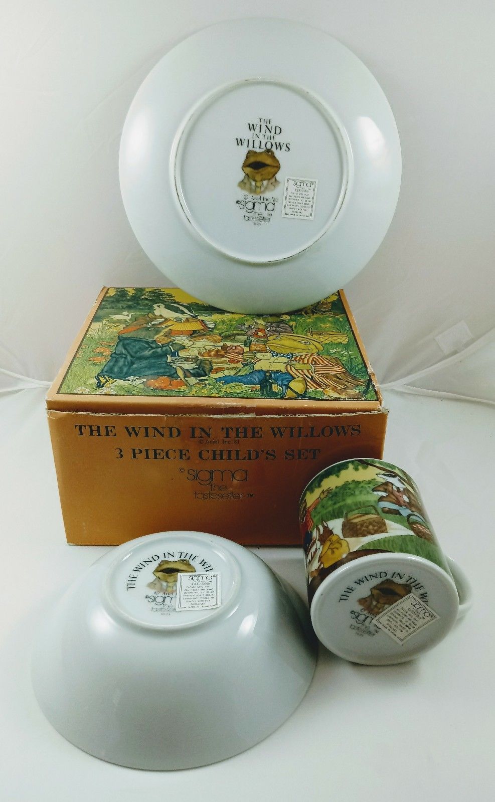 The Wind In The Willlows 3 Piece Child’s Dining Set By Sigma The Tastesetter NWB