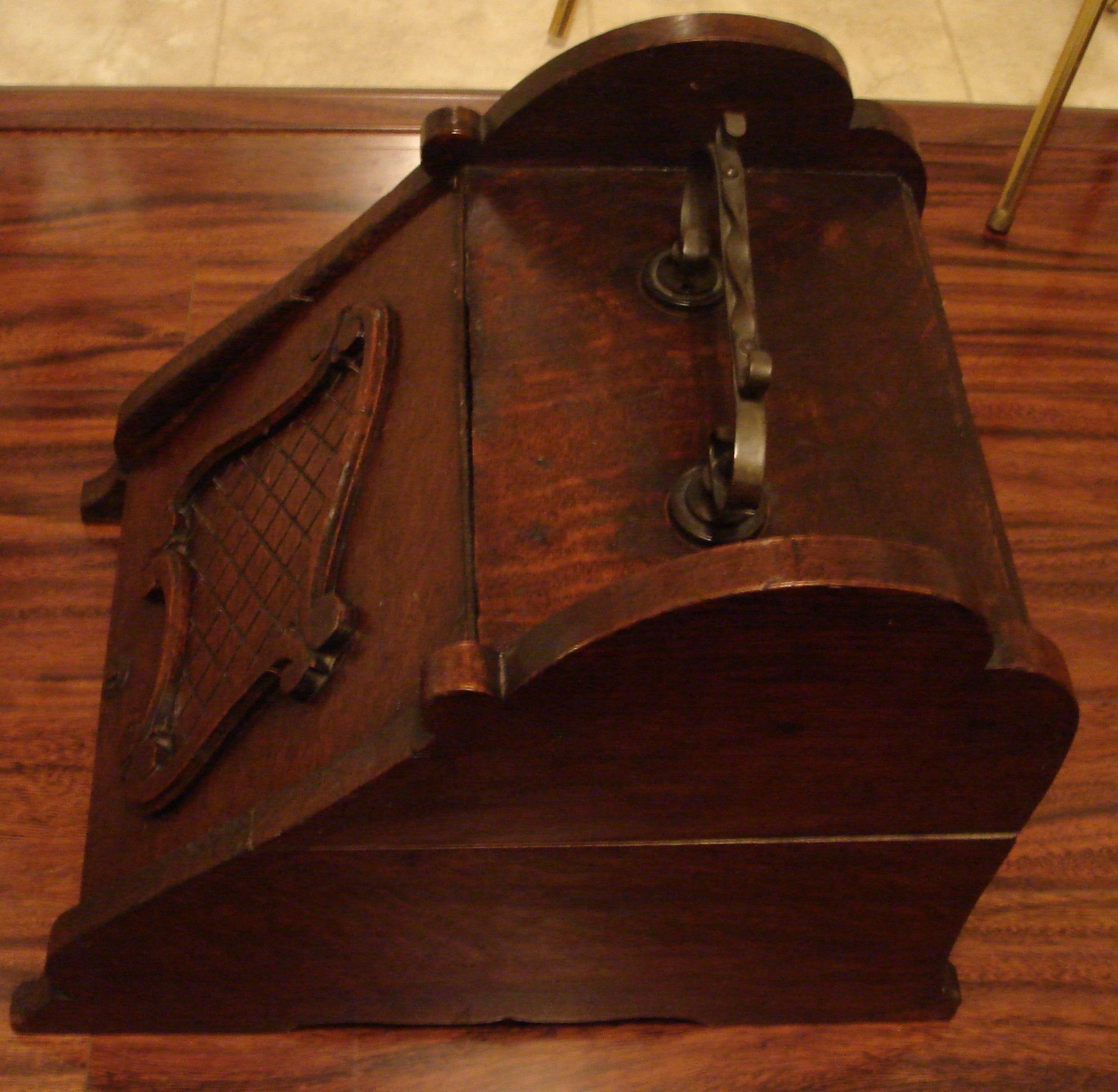 Antique English Oak Coal Scuttle.