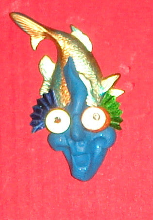 Greg Delaney Wearable Sculpture "Lil Fishy Guy" Pin.