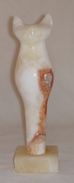 Egyptian Alabaster Cat Statue