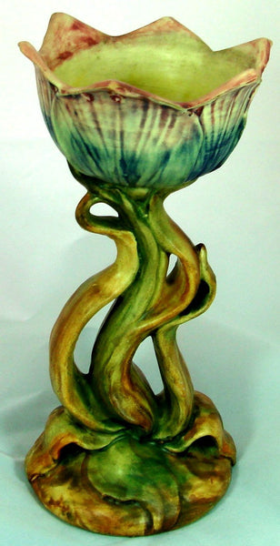 Weller Flemish Figural Tulip Vase/Candle holder and Flower Frog!