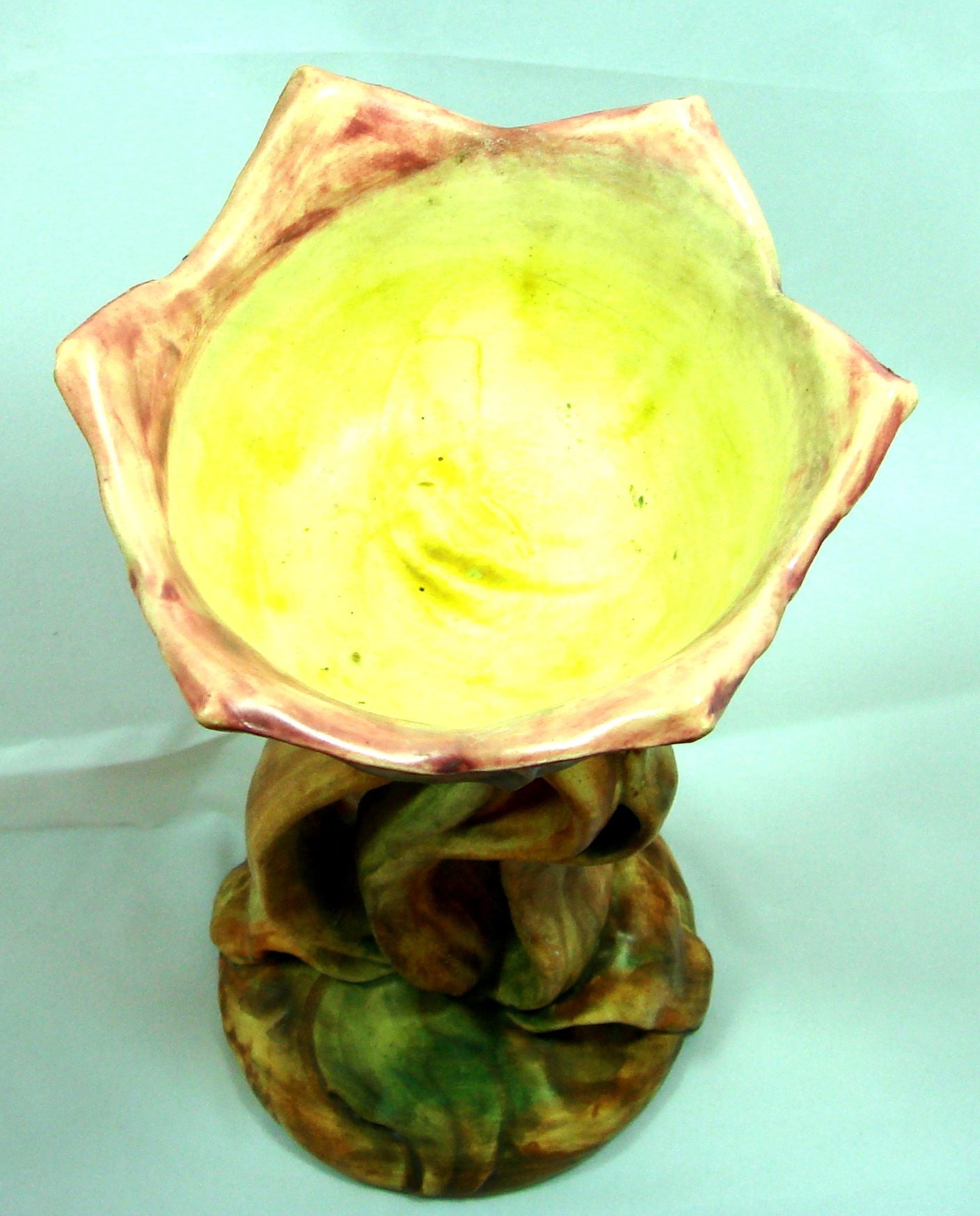 Weller Flemish Figural Tulip Vase/Candle holder and Flower Frog!