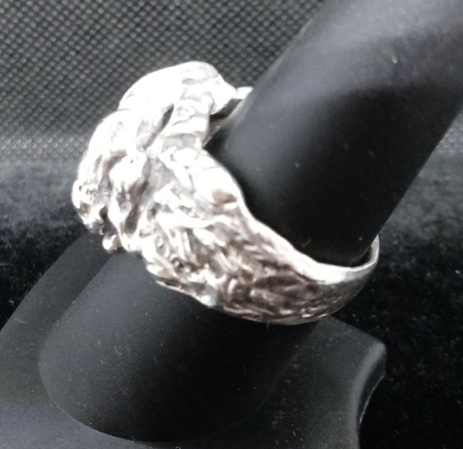 Chunky Hand Wrought Brutalist Sterling Silver Panther/Leopard/Lion/Lioness* 8.5