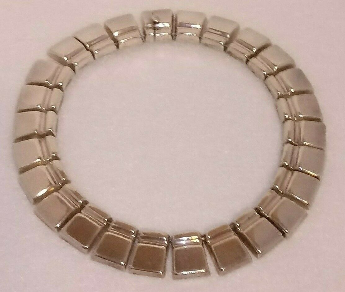 Vtg DULCE Mexico TJ-25 925 TAXCO MODERNIST Necklace 15" 118.3 grams SUBSTANTIAL