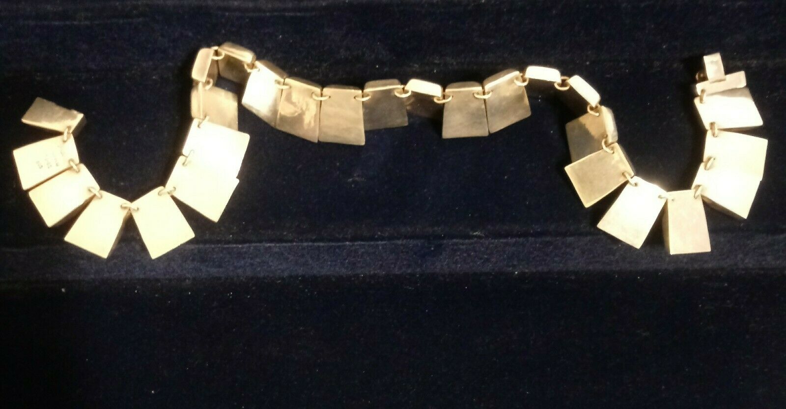 Vtg DULCE Mexico TJ-25 925 TAXCO MODERNIST Necklace 15" 118.3 grams SUBSTANTIAL